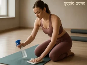 Feature image of blog on yoga mat cleaning by yogiczone.com