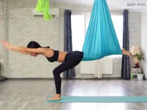 Feature image of blog on Aerial Yoga for beginners by yogiczone.com