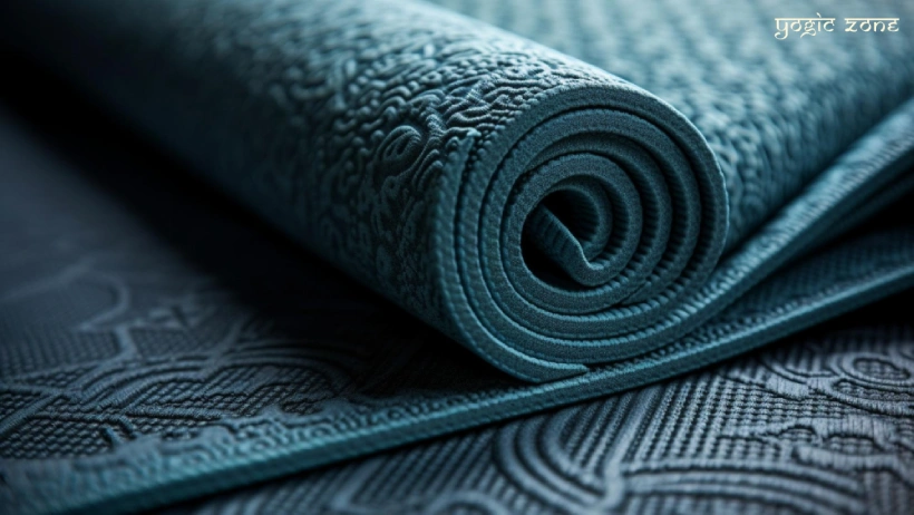 Yoga Mat Thickness. A rolled-up yoga mat