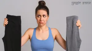 Blog feature image. Blog on yoga pants vs. leggings by yogiczone.com