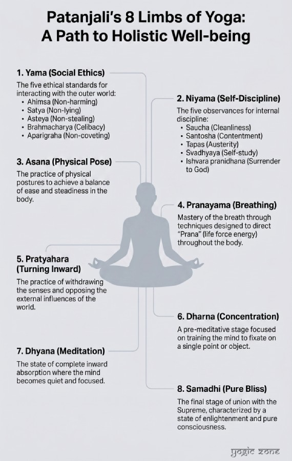 Eight limbs of Ashtanga yoga