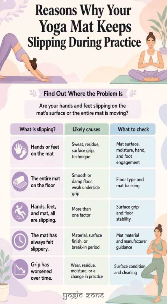 Why Your Yoga Mat Keeps Slipping During Practice_Infographic