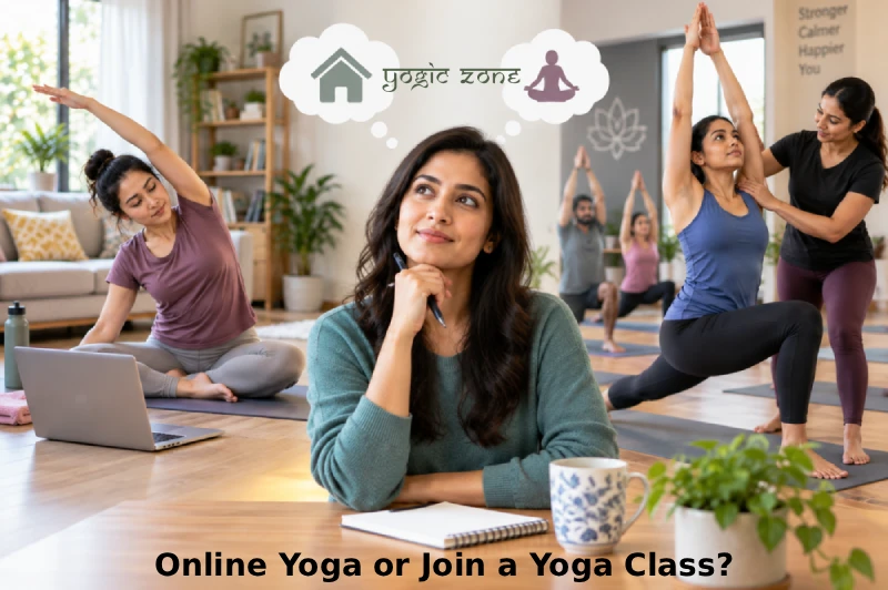 Online Yoga or Join a Yoga Class? Blog feature image